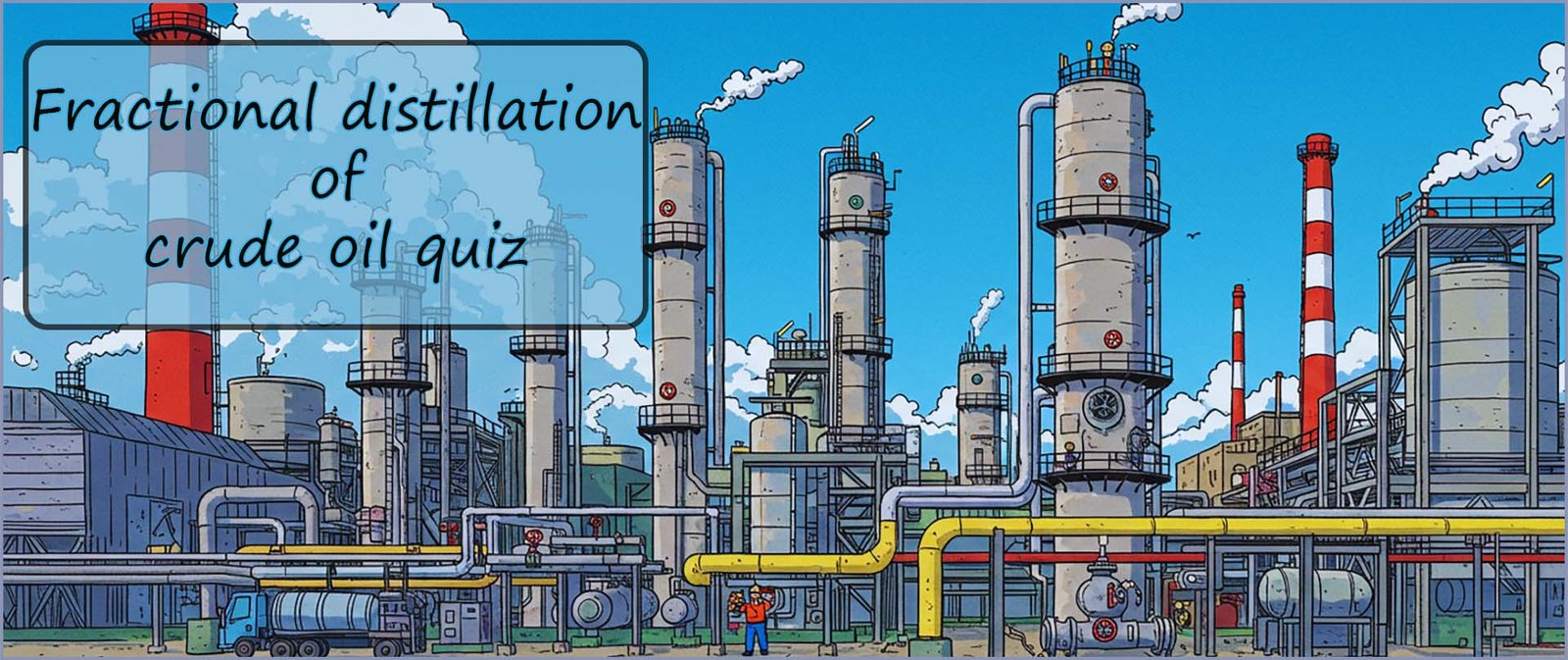 Header image- fractional distillation of crude oil.
